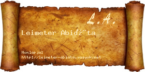 Leimeter Abiáta névjegykártya